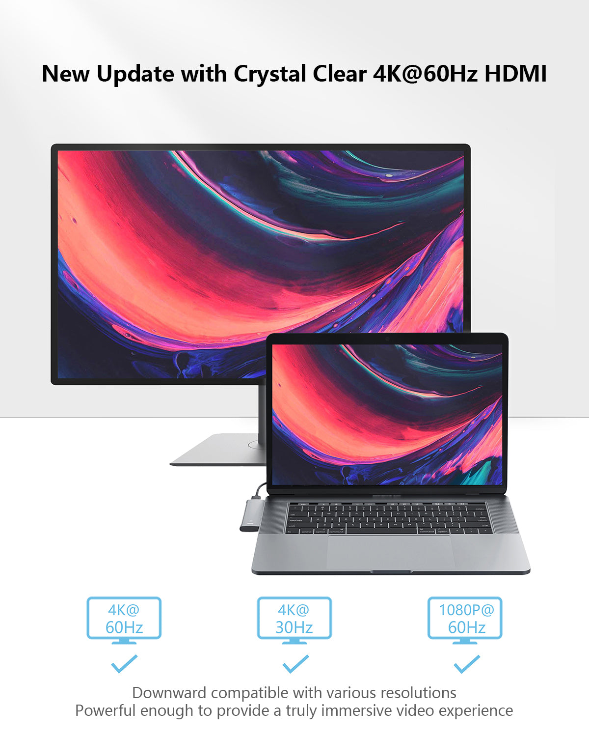 5-in-2 Mini USB C Hub for MacBook (Rose Gold) – Purgotech